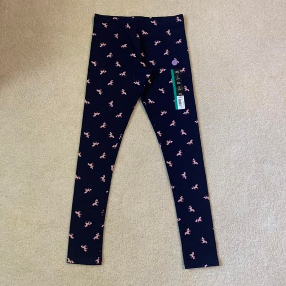 🌷3 for$20🌷George, Girl's US XL (14-16), Navy & Pink Unicorn Leggings, NWT - Picture 2 of 6